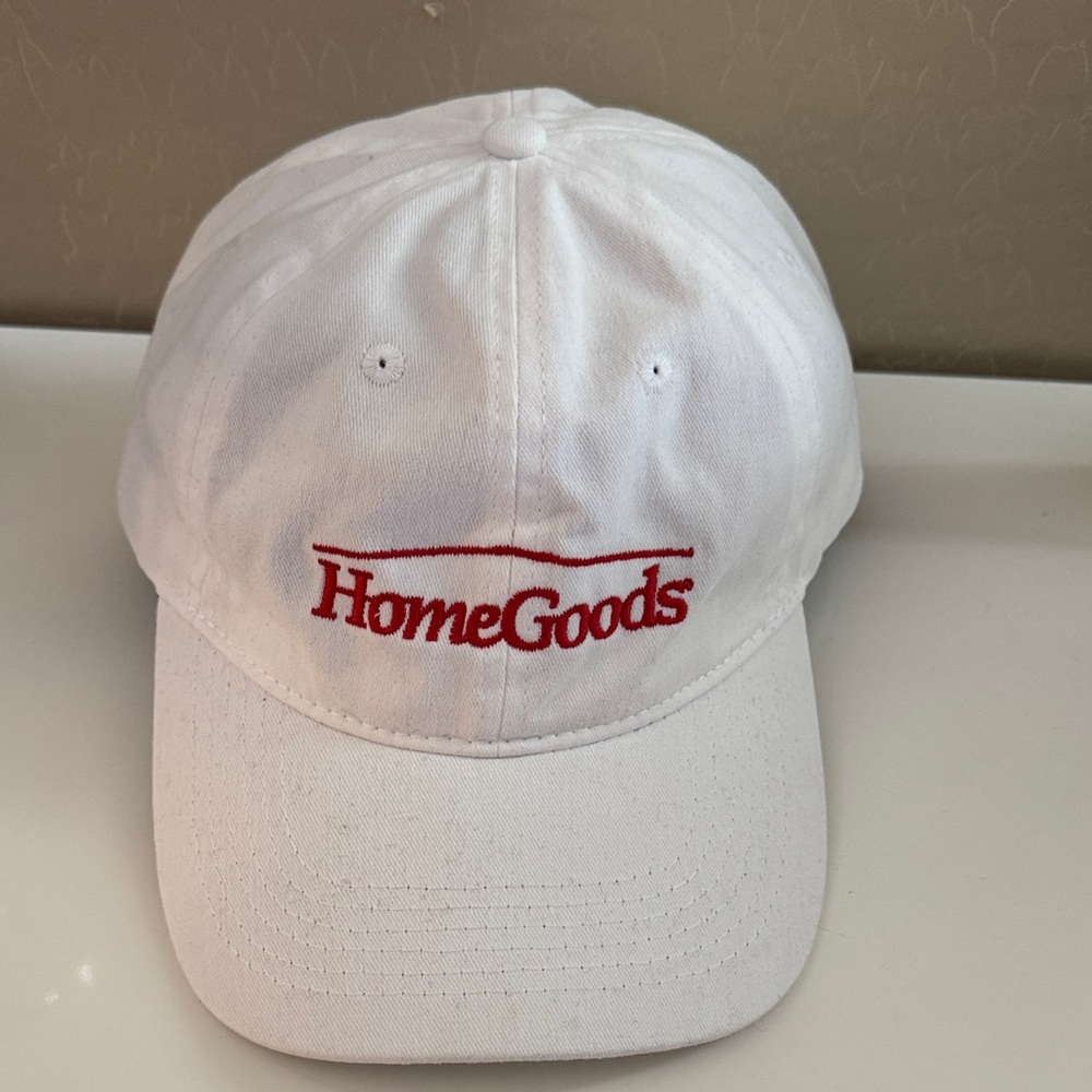 HomeGoods White Baseball Cap